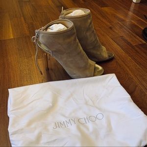 Jimmy Choo suede heeled boots size 36.5